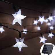 🌟 grezea solar christmas lights twinkle star string lights - 50 led 21ft, 8 modes, fairy decoration for bedroom, indoor/outdoor xmas tree, room décor, garden, patio, lawn, canopy, party - white логотип