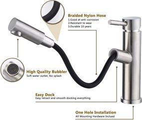 img 1 attached to Revolutionize Your Bathroom Cleaning with the Brushed Lavatory Rotating Bathroom Sprayer