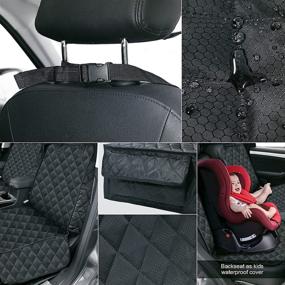 img 1 attached to 🐾 Waterproof Front Seat Car Cover: Full Protection with Side Flaps, Nonslip Scratchproof – Ideal for Dogs, Cars, Trucks, SUVs