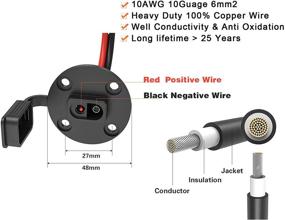 img 2 attached to 🔌 Ruikarhop 2ft/60cm Solar Connector to SAE Adapter 10AWG Cable + 2ft/60cm 10 AWG Solar Weatherproof SAE Socket Sidewall Port: Efficient Solar Power Connectivity Solution