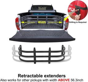 img 1 attached to 🚚 Удлинитель пикап-бака Wonder Tech для Chevy Silverado 2007-2021: черный матовый, сплав алюминия авиационного класса - В комплекте набор кронштейнов (требуется сверление)