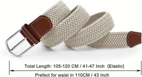 img 3 attached to Stylish and Versatile Unisex Elastic Braided Casual Outdoor Men's Belt