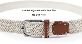 img 1 attached to Stylish and Versatile Unisex Elastic Braided Casual Outdoor Men's Belt