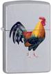zippo lighter rooster satin chrome logo