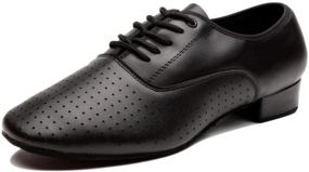 img 4 attached to 👠 Lace Up Ballroom Viennese Shoes - NLeahershoe - Breathable and Optimized for Greater Comfort