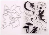 🎄 набор штампов и ножей для скрапбукинга и создания открыток на рождество - набор феи луны и цветов (3.9 x 5.9 дюймов, t1536) логотип