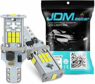 🔆 jdm astar super bright error free 360-degree shine 921 912 gx-3020 chipsets white led bulbs: perfect backup reverse lights logo