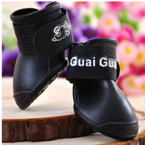 img 3 attached to 🐾 Cdycam Puppy Dogs Candy Colors: Waterproof Anti-Slip Rain Shoes Boots Paws Cover