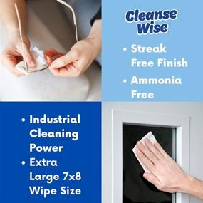 img 3 attached to 🧼 Crystal Clear: Cleanse Wise Glass Cleaning Wipes - 100 ct
