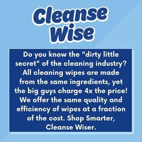 img 1 attached to 🧼 Crystal Clear: Cleanse Wise Glass Cleaning Wipes - 100 ct