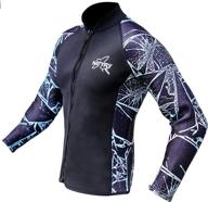 🏊 natyfly neoprene wetsuit jacket - long sleeve wetsuits top for men and women logo