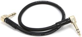 img 3 attached to 🎸 Optimized Search: Monoprice Premier Series 1/4 Inch TRS Guitar Pedal Patch Cable Cord - 8 Inch - Black with Right-Angle Connectors