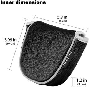 img 3 attached to ⛳ Golf Head Covers for Center Shaft Putter - Fits Odessey Backstryke Mid Mallet Putter with BIG TEETH Design