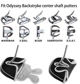 img 2 attached to ⛳ Golf Head Covers for Center Shaft Putter - Fits Odessey Backstryke Mid Mallet Putter with BIG TEETH Design