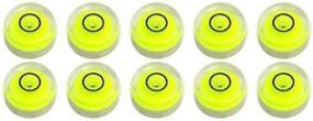 img 2 attached to 🔵 Precision 10 Pack Bubble Spirit Level Degree Mark- 10x6mm Circular Bullseye Level for Tripods, Phonographs, and Turntables
