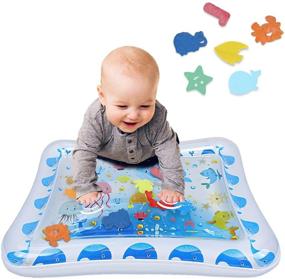 img 4 attached to 👶 Tummy Time Water Play Mat for Babies - Inflatable Toy Activity Center for Infant & Toddlers (26'' x 20'') - BPA Free - Suitable for Newborn Boys and Girls (3, 6, 9 Months)
