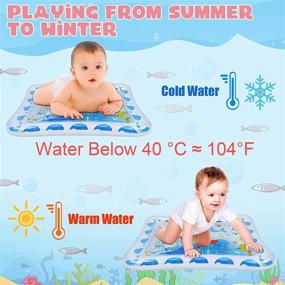 img 1 attached to 👶 Tummy Time Water Play Mat for Babies - Inflatable Toy Activity Center for Infant & Toddlers (26'' x 20'') - BPA Free - Suitable for Newborn Boys and Girls (3, 6, 9 Months)