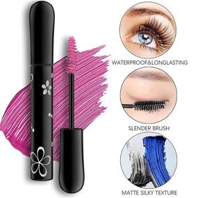 img 2 attached to 💫 Ownest 6 Colors Mascara Set: Waterproof and Long Lasting Rainbow Color Fiber Mascara for Charming Lashes