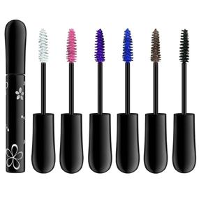 img 4 attached to 💫 Ownest 6 Colors Mascara Set: Waterproof and Long Lasting Rainbow Color Fiber Mascara for Charming Lashes