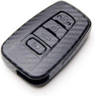 🔑 personalized protective cover for toyota avalon camry corolla hatchback c-hr prius prime rav4 key fob – carbon fiber embossing, plastic 3d, compatible with 2 3 4 button keyless entry remote – tangsen smart key fob case logo