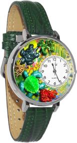 img 1 attached to 🐢 Turtles Silver Large Style Watch by Whimsical Gifts