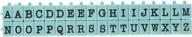 usa upper alpha medium 36ct pegz uppercase alphabet stamp set in tiffany blue: enhance your creative crafts! logo