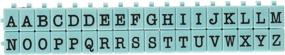 img 2 attached to USA Upper Alpha Medium 36ct Pegz Uppercase Alphabet Stamp Set in Tiffany Blue: Enhance Your Creative Crafts!