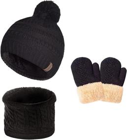 img 4 attached to Toddler Infinity Thermal Bufandas Childrens Girls' Accessories for Cold Weather