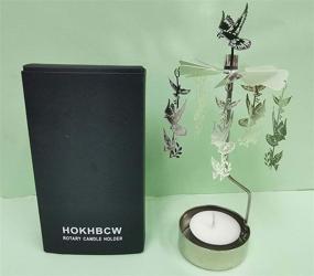 img 2 attached to 🕯️ Metal Spinning Candleholder - HOKHBCW Rotary Candle Holder (Dove of Peace) - Perfect Small Gift for All Occasions