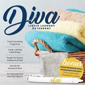 img 3 attached to Tyler DIVA Glamorous Wash Laundry Detergent - 1 Gallon - Including Olivi Stain Remover Pen - Fresh Scented Sachet - Laundry Detergent For Effective Washing