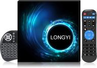 📺 longyi android tv box 10.0 - 4gb ram 32gb rom allwinner h616 quad-core - supports 2.4g 5g dual wifi/bt 5.0 - 4k 6k 3d h.265 smart tv box - wireless backlit mini keyboard - 2021 edition logo
