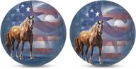 dremagia 2 pack abstract american flag horse car auto coasters 2 логотип