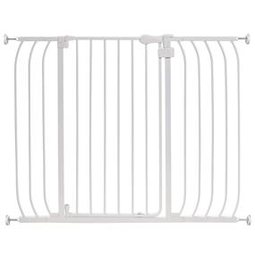 img 4 attached to 🚪 Extra Tall White Metal Walk-Thru Baby Gate - Summer Multi-Use, 36" Tall, Fits 29"-48" Wide Openings - Ideal Baby and Pet Gate for Doorways and Stairways