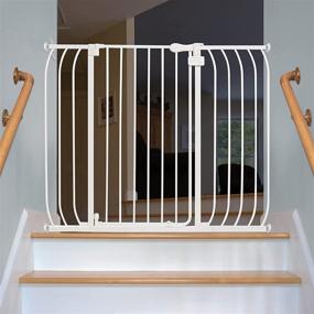 img 2 attached to 🚪 Extra Tall White Metal Walk-Thru Baby Gate - Summer Multi-Use, 36" Tall, Fits 29"-48" Wide Openings - Ideal Baby and Pet Gate for Doorways and Stairways