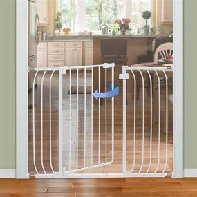 img 1 attached to 🚪 Extra Tall White Metal Walk-Thru Baby Gate - Summer Multi-Use, 36" Tall, Fits 29"-48" Wide Openings - Ideal Baby and Pet Gate for Doorways and Stairways