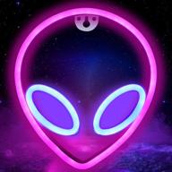 alien neon sign wall decor alien neon light battery/usb powered alien lamp led neon signs light wall sign pink/blue neon lights alien led wall light alien led wall light kids room wall decor supply логотип