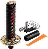 ryanstar самурайский меч автоматическая ручка переключения передач - универсально подходит для замка/кнопки автоматической трансмиссии, стильная катана-ручка переключения передач - весомый металл, черный и красный логотип