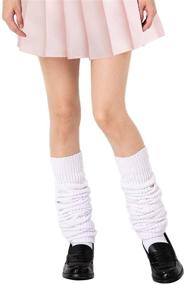 img 4 attached to 🧦 Stageya Loose Socks: Authentic Japanese Student Girl's White Leg Warmers - Bubble Cotton, 15.7-70.9 Inches