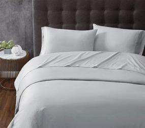 img 4 attached to 🛏️ Experience Ultimate Peace with TRULY CALM HOME FOR HEALTH Antimicrobial Grey Full 4 Piece Sheet Set