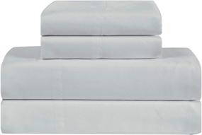 img 3 attached to 🛏️ Experience Ultimate Peace with TRULY CALM HOME FOR HEALTH Antimicrobial Grey Full 4 Piece Sheet Set