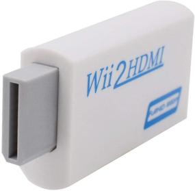 img 1 attached to 🎮 HONSHEN Wii to HDMI Converter Adapter with 3ft HDMI Cable - Output Video & Audio with 3.5mm Jack - Supports All Wii Display Modes (NTSC 480I, 480P, PAL 576I) - Compatible with Full HD Devices (White)