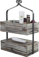 mygift rustic torched counter top organizer logo