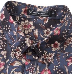 img 2 attached to TUNEVUSE Floral Shirts Sleeve Casual Men's Clothing