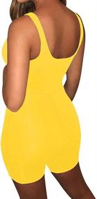 img 2 attached to 👗 YMDUCH Women's Sleeveless Bodycon Jumpsuit: Stylish Clothing for Jumpsuits, Rompers & Overalls