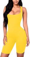 👗 ymduch women's sleeveless bodycon jumpsuit: stylish clothing for jumpsuits, rompers & overalls logo