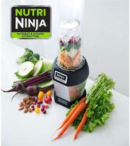 img 2 attached to 🥤 Ninja BL455_30 Nutri Professional Personal Blender Bonus Set with 3-Sip &amp; Seal Single Serves and 75-Recipe Cookbook, Stainless Steel/Black, including Cups in 12 oz, 18 oz, and 24 oz sizes