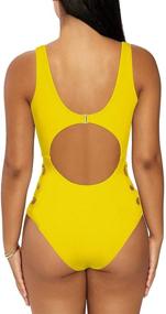 img 3 attached to 👙 Viottiset Yellow Women's Swimsuit Bathing