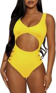 👙 viottiset yellow women's swimsuit bathing logo