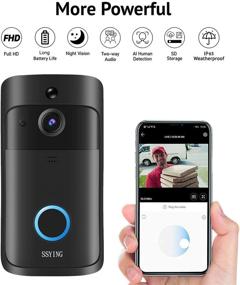 img 3 attached to 📹 HD WiFi Video Doorbell Camera with Motion Detection, Night Vision & iOS/Android Compatibility