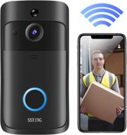 📹 hd wifi video doorbell camera with motion detection, night vision & ios/android compatibility логотип